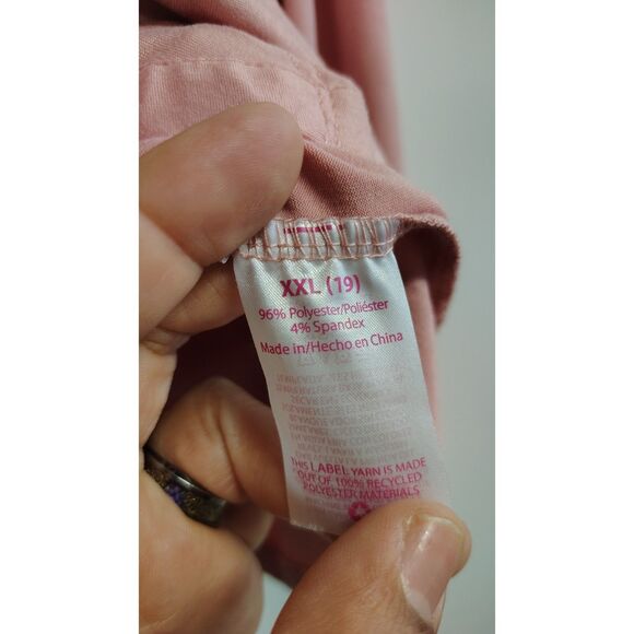 No Boundaries Women's Pink XXL Long Sleeve Button-Up Blouse - Picture 3 of 6